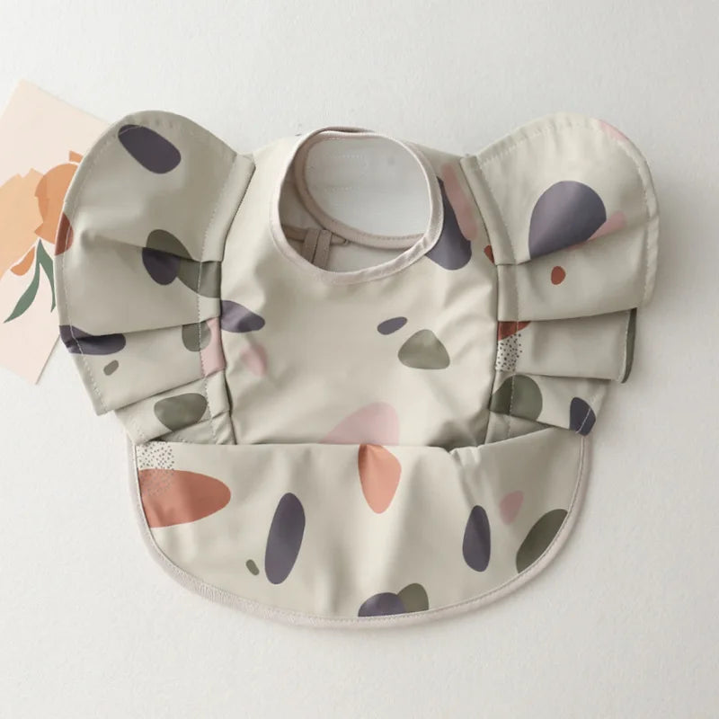 Soft PU Baby Dining Waterproof Bibs With Pocket
