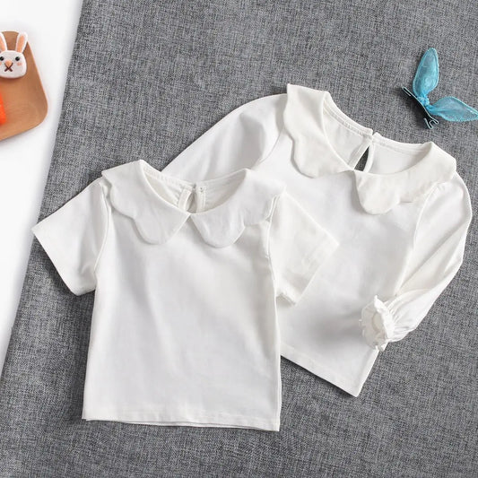 Ruffle Collar Soft Cotton Shirt