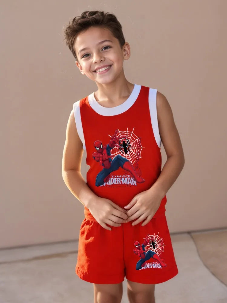 2-Piece Spiderman Quick Drying Breathable Basketball Set