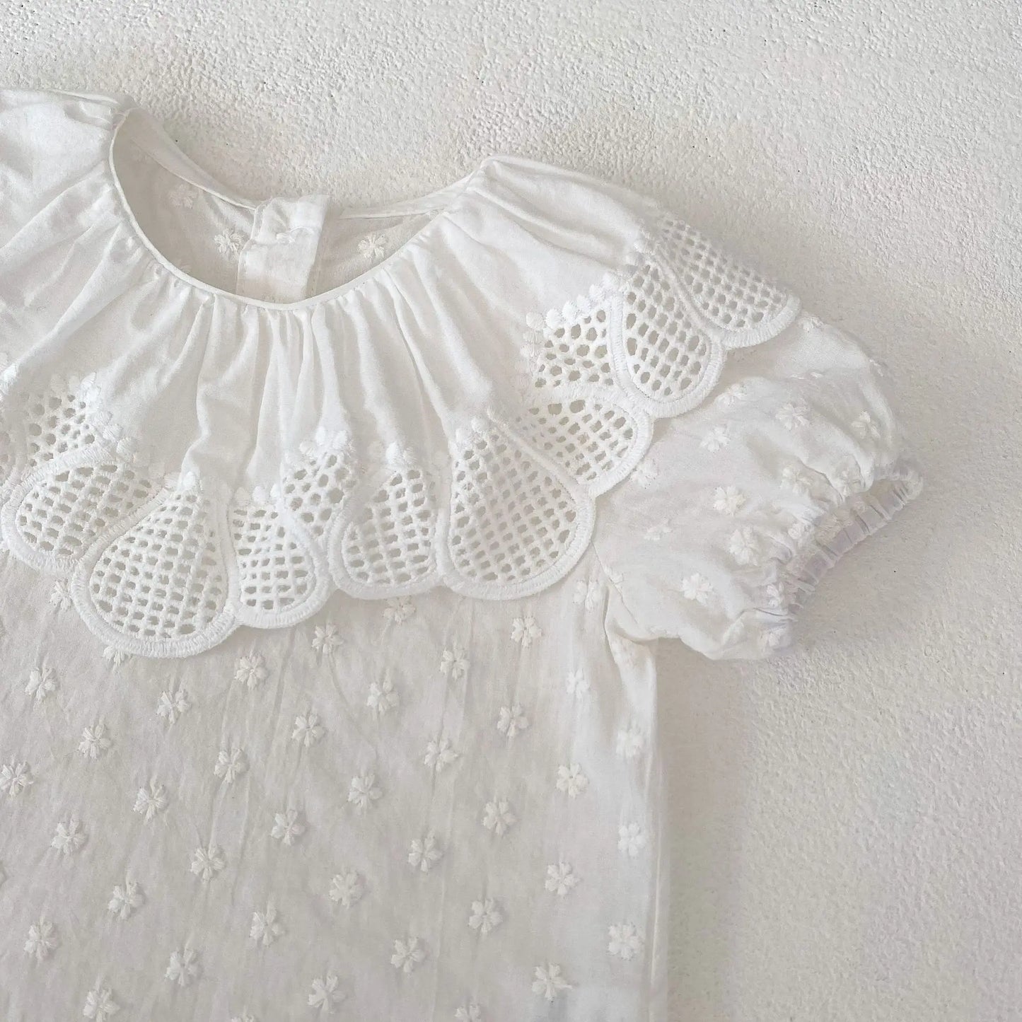 Flower Bubble Short Sleeve Blouse