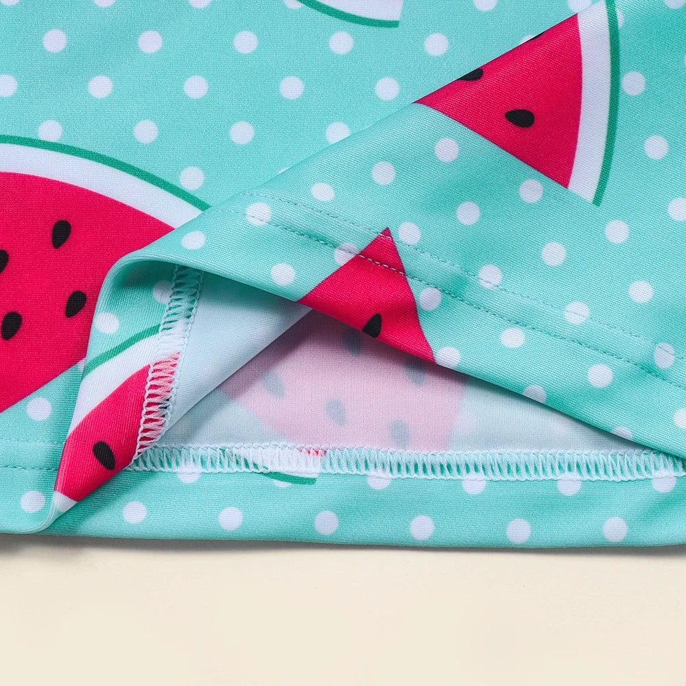 2-Piece Long Sleeve Swim Watermelon Set