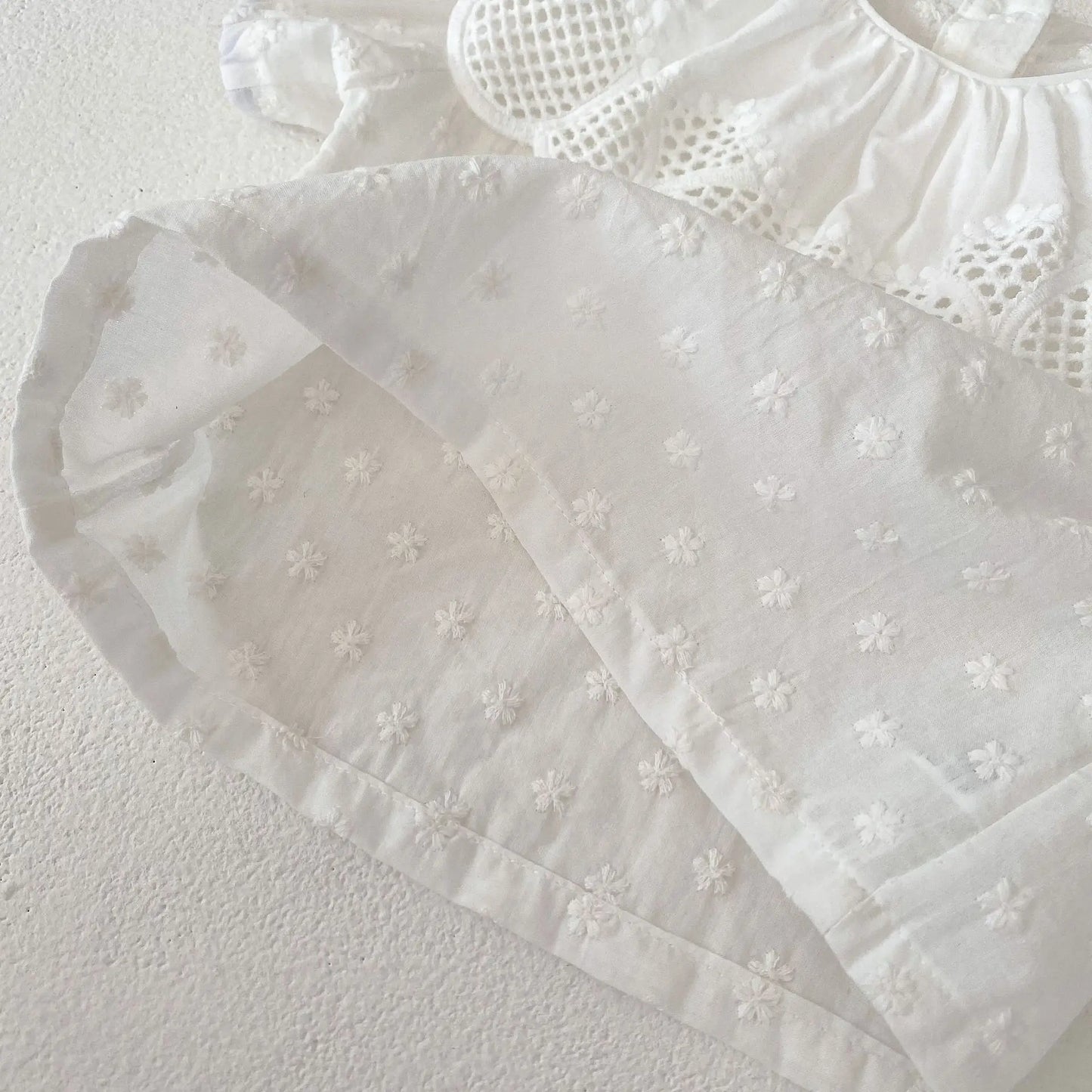 Flower Bubble Short Sleeve Blouse