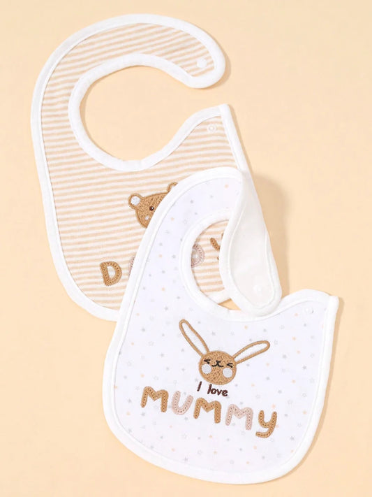 2-Piece Baby Feeding Bib Cute