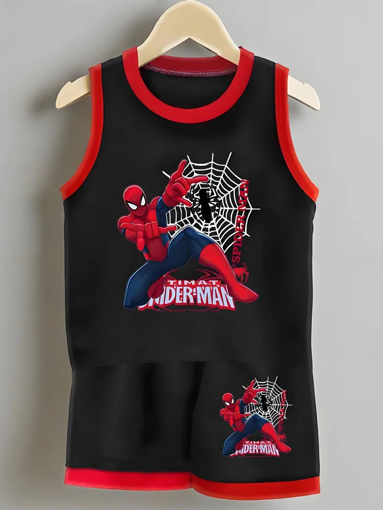 2-Piece Spiderman Quick Drying Breathable Basketball Set
