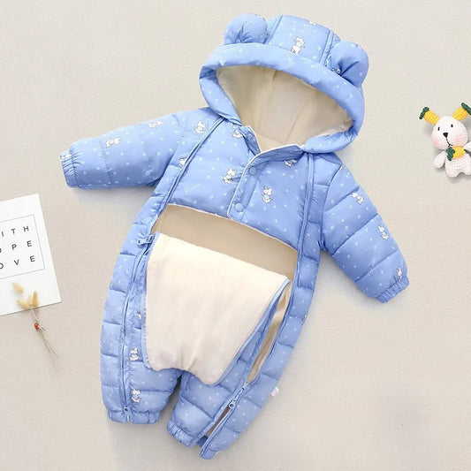Baby Winter Snowsuit Hooded Warm Jumpsuit