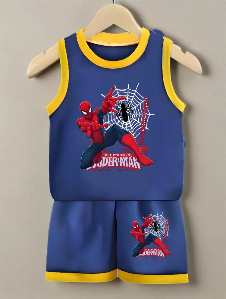 2-Piece Spiderman Quick Drying Breathable Basketball Set