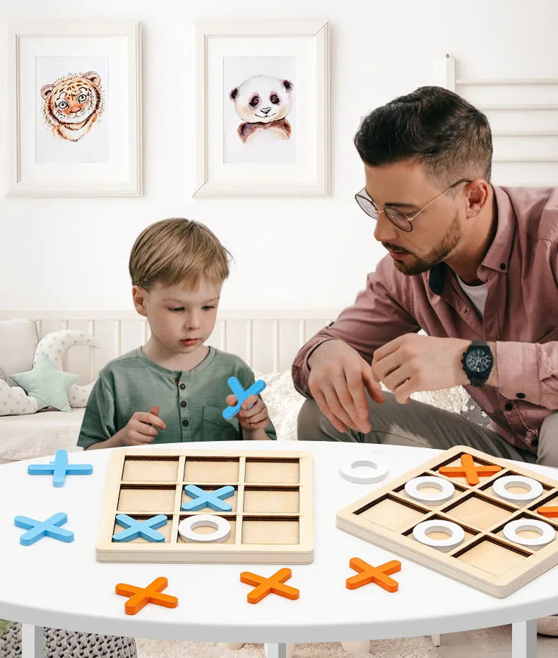 Montessori Play Game Wooden Toy Mini Chess, Puzzle