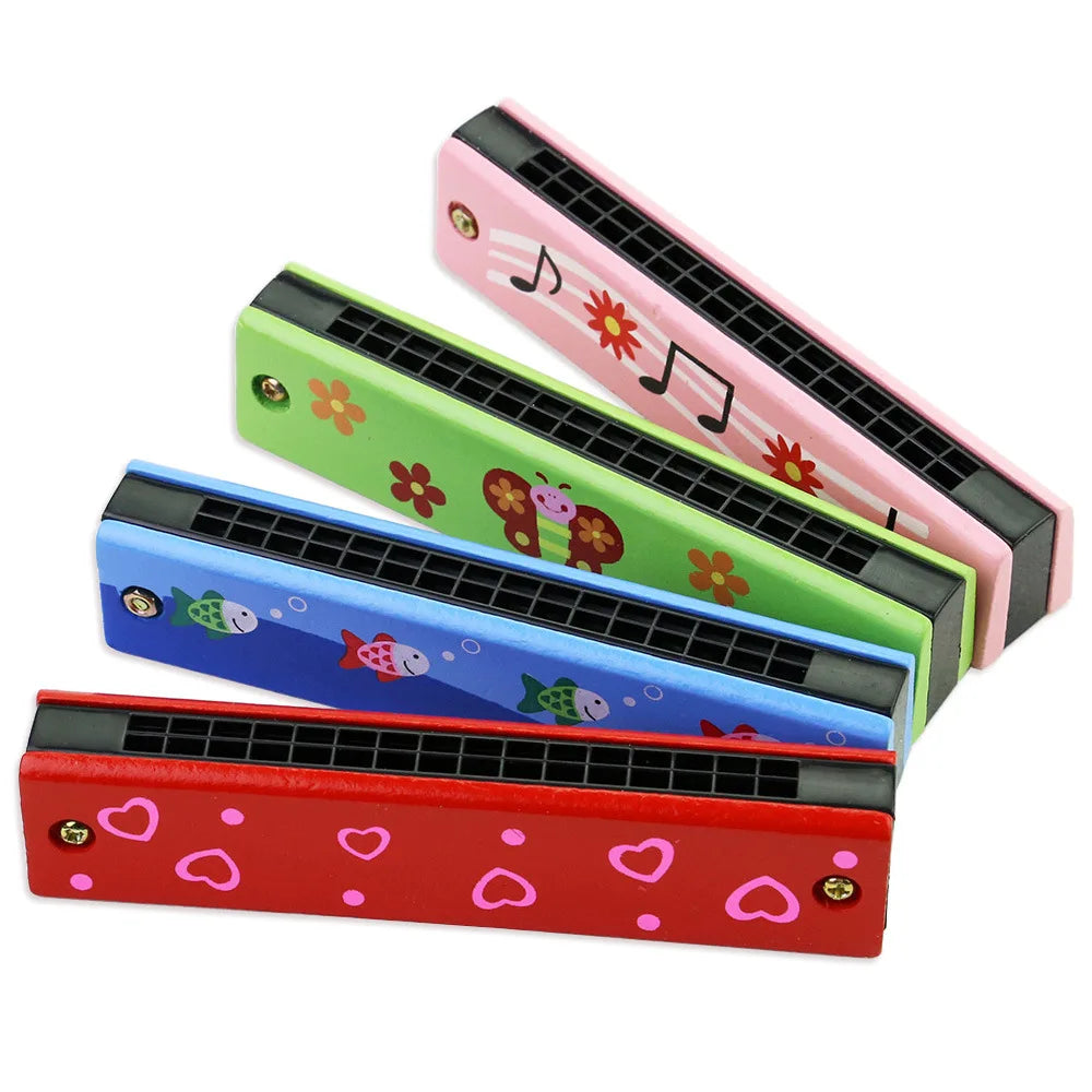Children's Wooden Harmonica Musical Instrument
