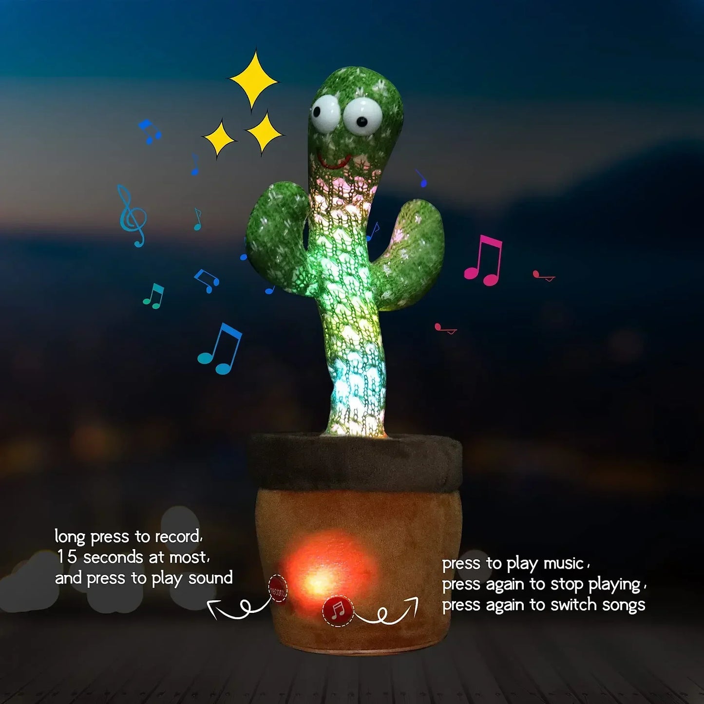 Dancing Talking Cactus Toys Birthday Home Decoration for Children