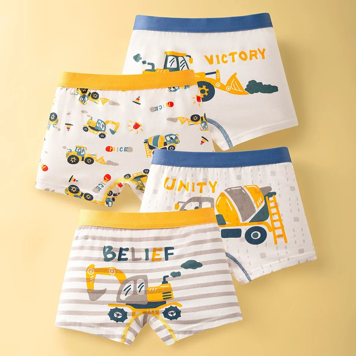 4-Piece Cartoon-Printed Briefs
