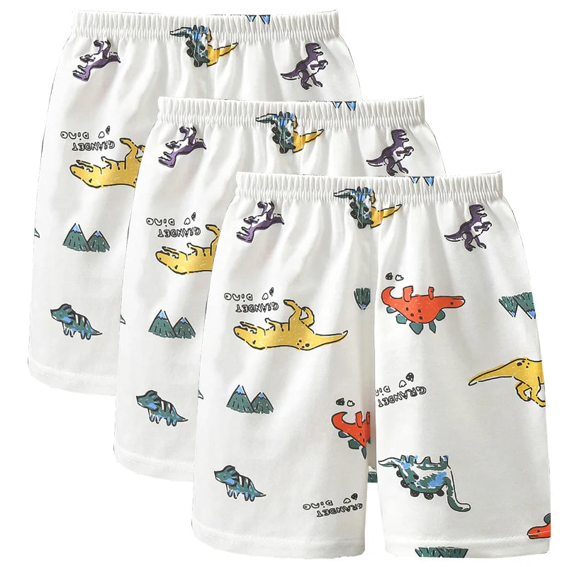 3-Piece Cotton Casual Summer Shorts