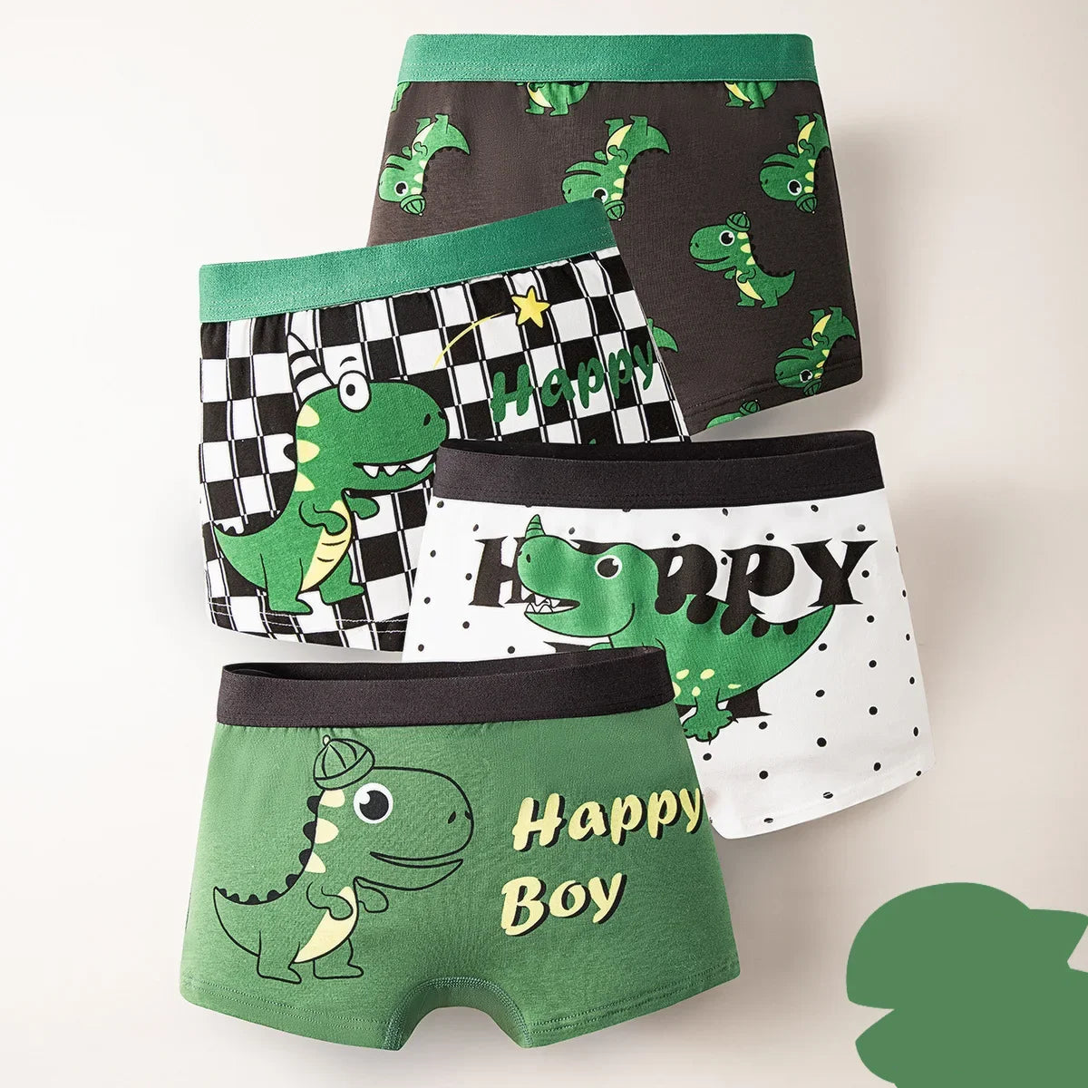 4-Piece Cartoon-Printed Briefs