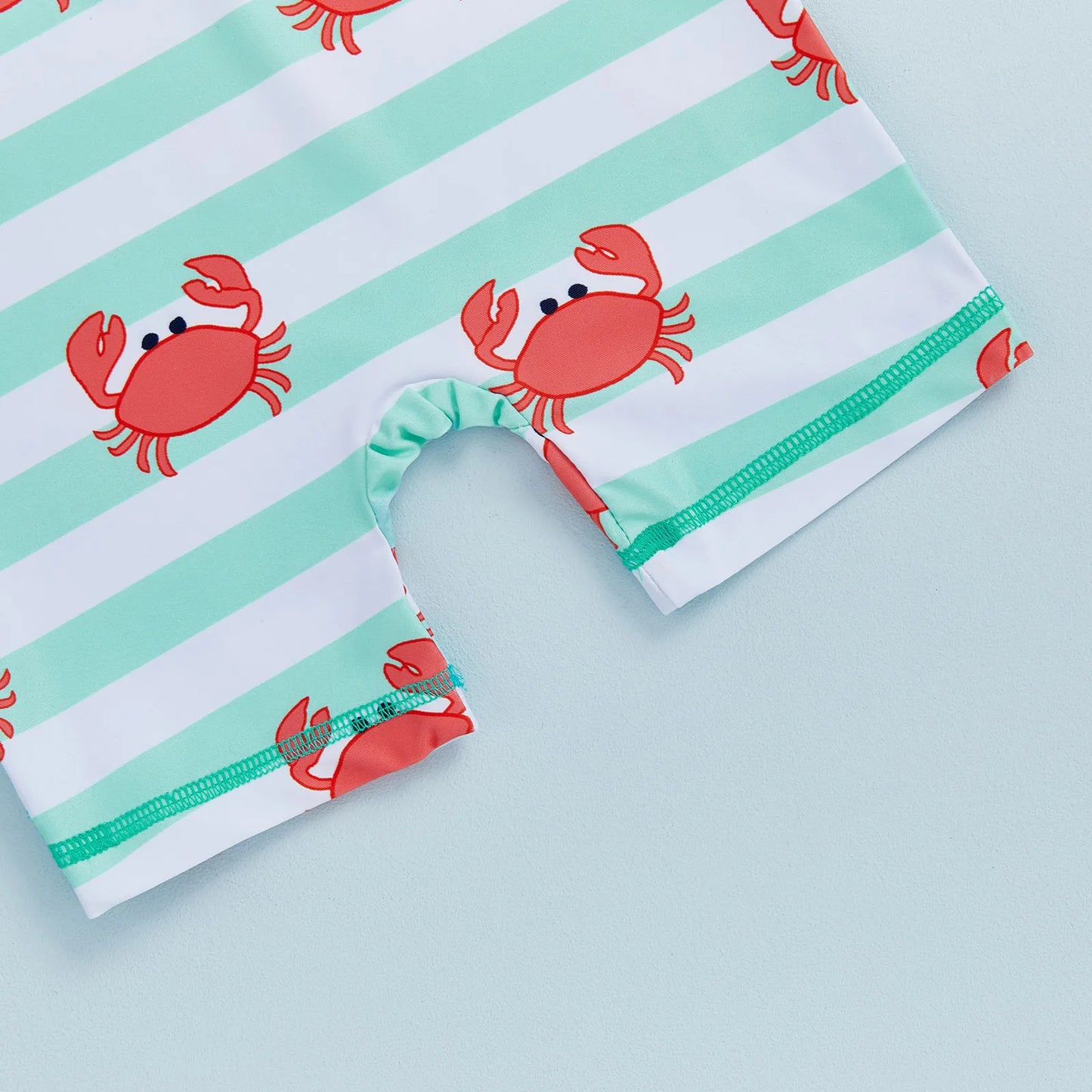 2-Piece Long Sleeve Crab Swimwear & Hat