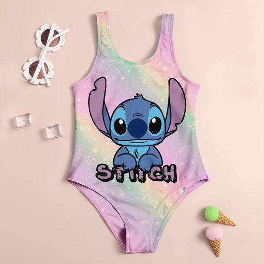 Stitch Cartoon Swimwear Quick-Dry UV Protection