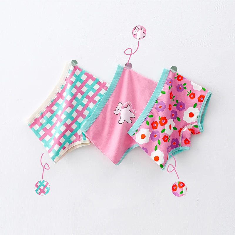 3-Piece Floral Cotton Panties