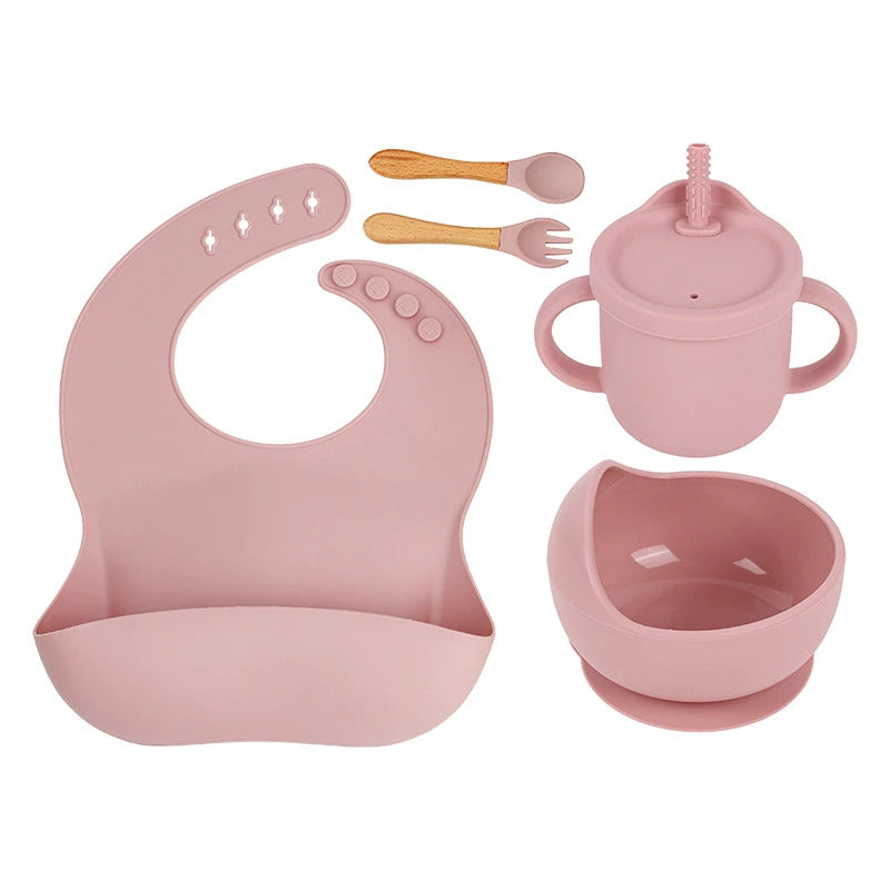 5-Piece Silicone Baby Feeding Set