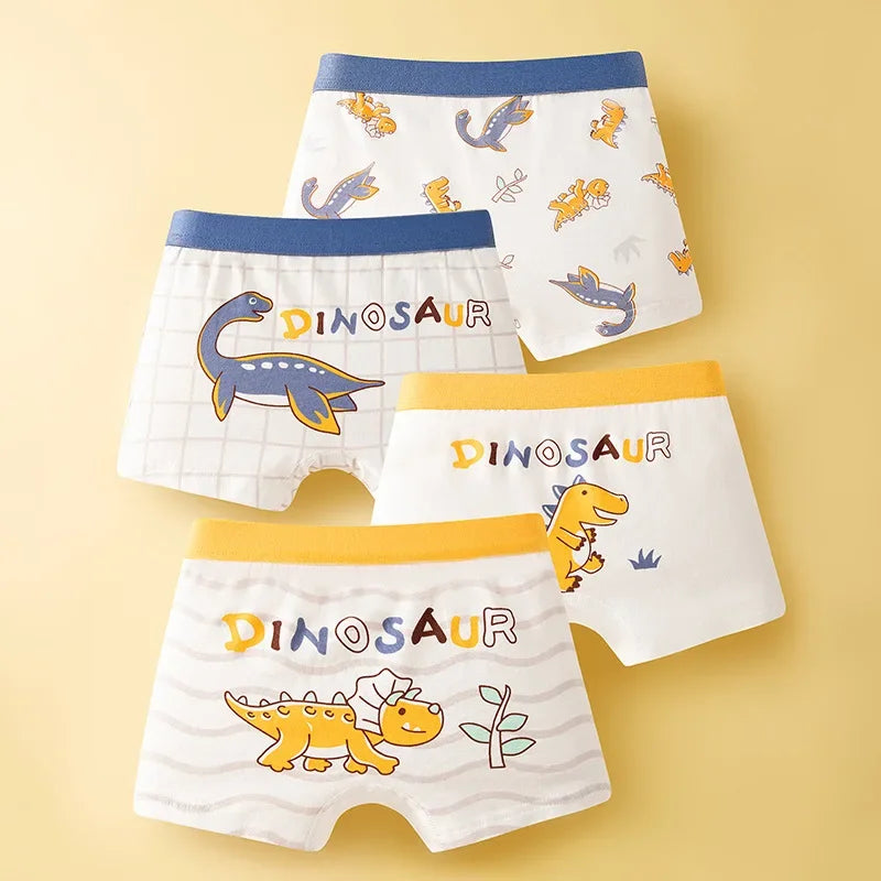4-Piece Cartoon-Printed Briefs