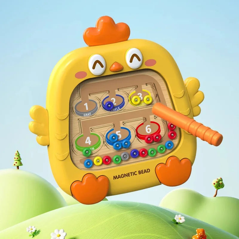 Montessori Magnetic Bead Maze – Motor Toy