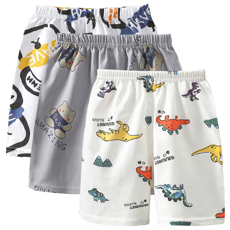 3-Piece Cotton Casual Summer Shorts