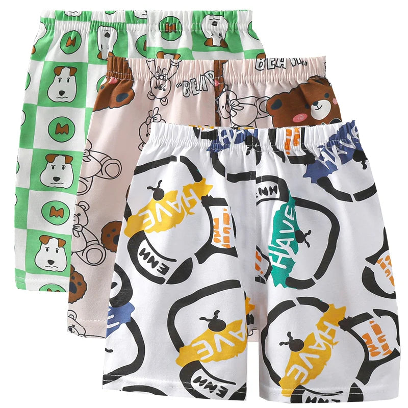 3-Piece Cotton Casual Summer Shorts