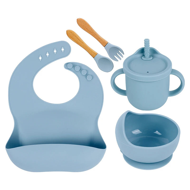 5-Piece Silicone Baby Feeding Set