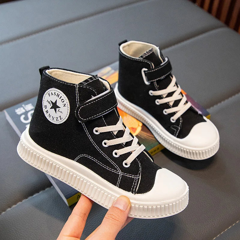 High-Top Canvas Soft Bottom Sneakers