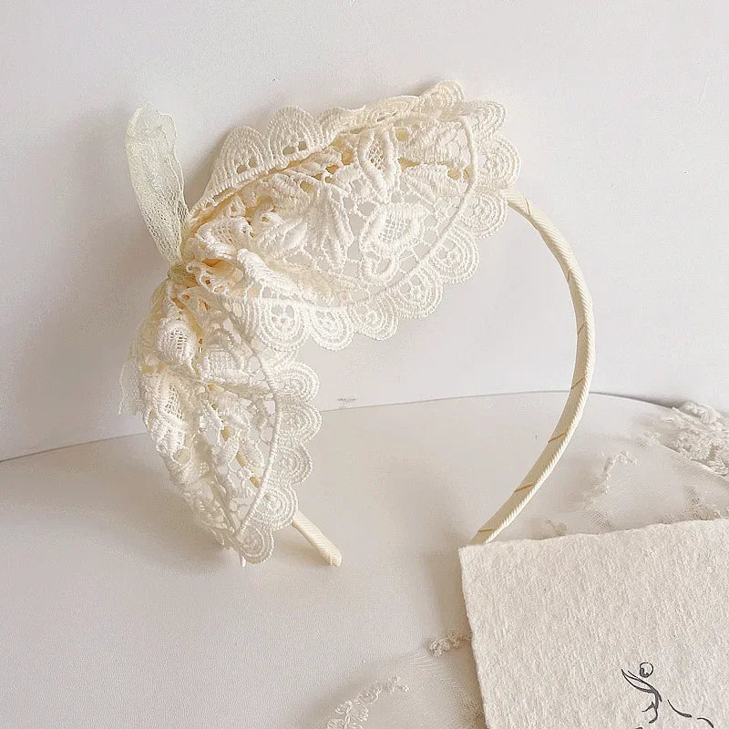 1-Piece French Vintage Lace Tie Bow Headband