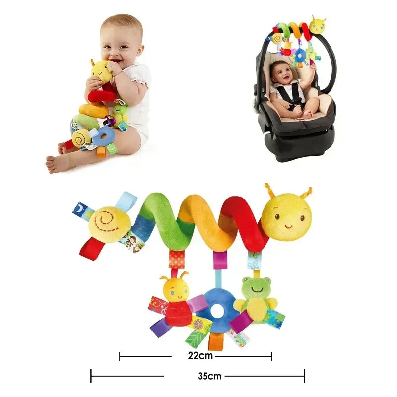 Spiral Baby Hanging Toy – Crib, Stroller & Car Seat Mobile with Soft Rattles