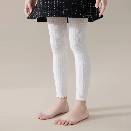 Girls Knitted Ribbed Leggings