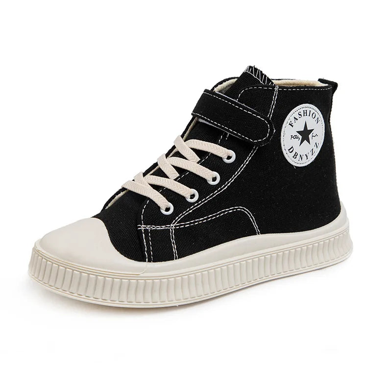High-Top Canvas Soft Bottom Sneakers