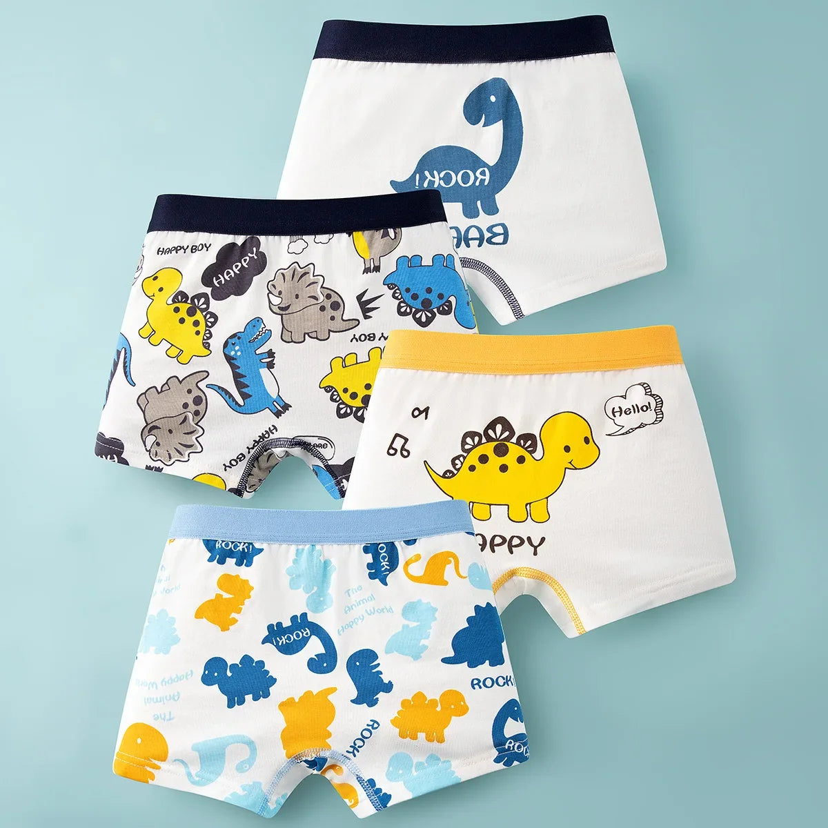 4-Piece Cartoon-Printed Briefs