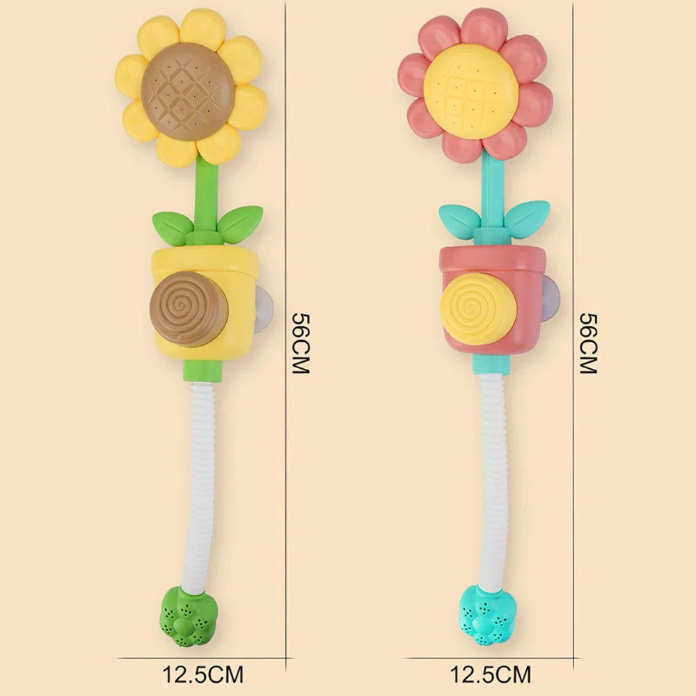 Baby Sunflower Shower Bath Toy Sprinkler Spray