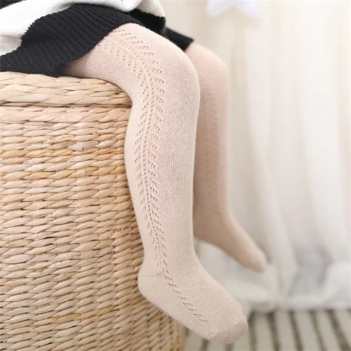 Knitted Ribbed Tights For Girls