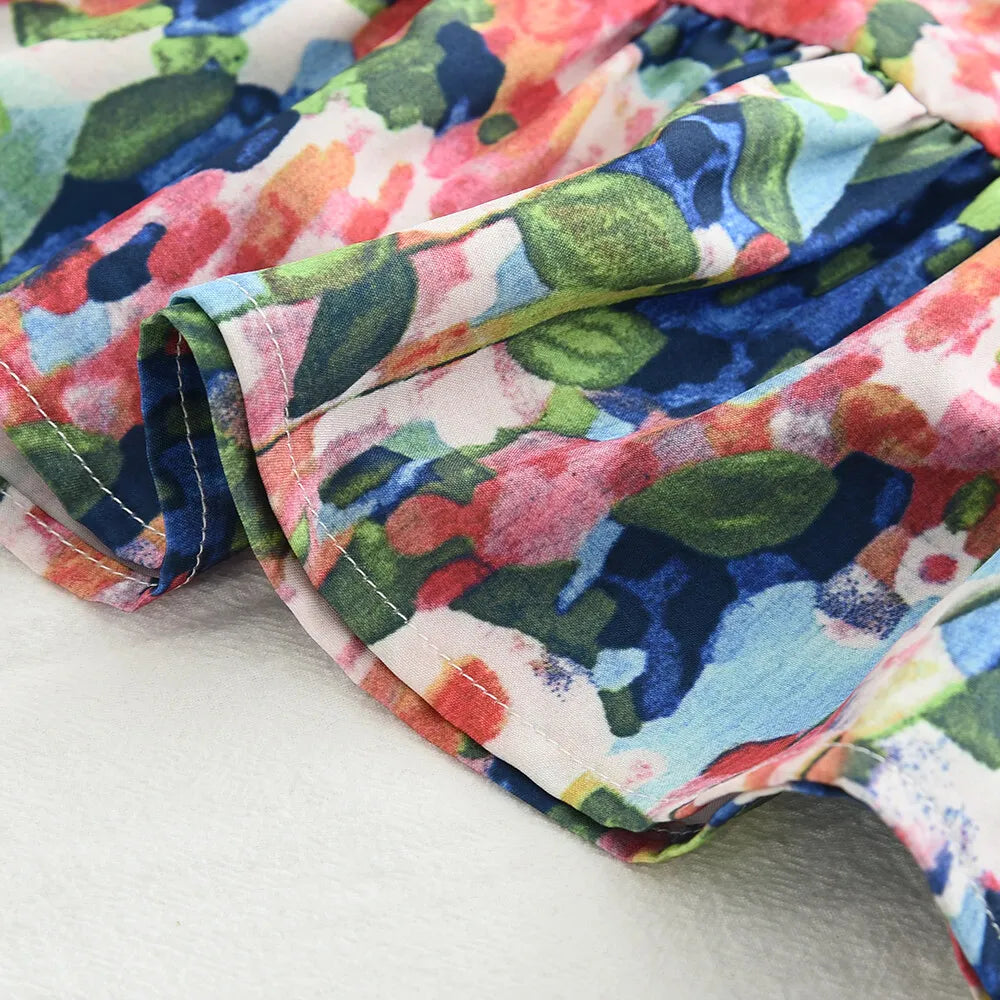 Floral Dress With a Bag