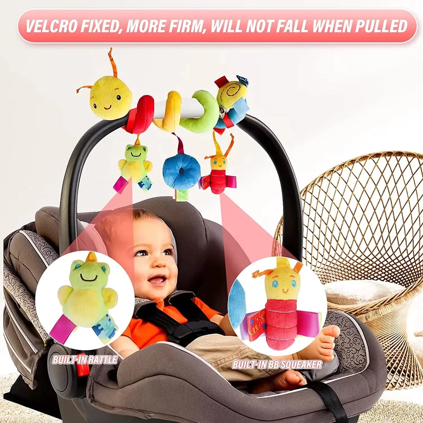 Spiral Baby Hanging Toy – Crib, Stroller & Car Seat Mobile