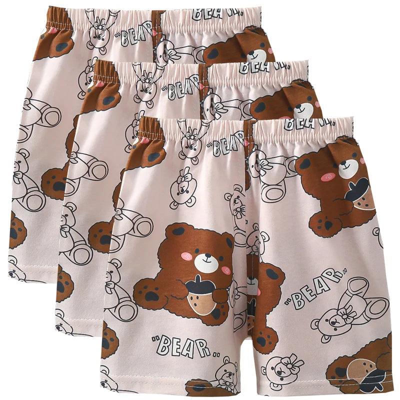 3-Piece Cotton Casual Summer Shorts