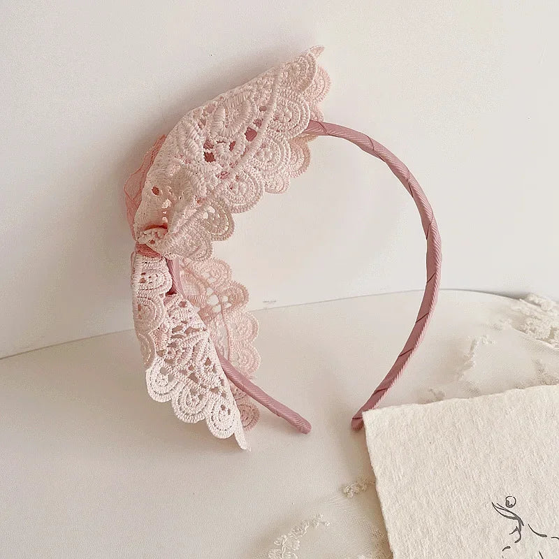 1-Piece French Vintage Lace Tie Bow Headband
