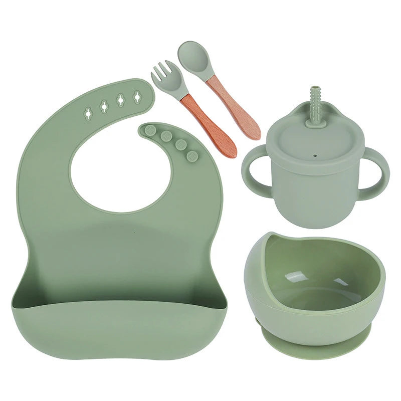 5-Piece Silicone Baby Feeding Set