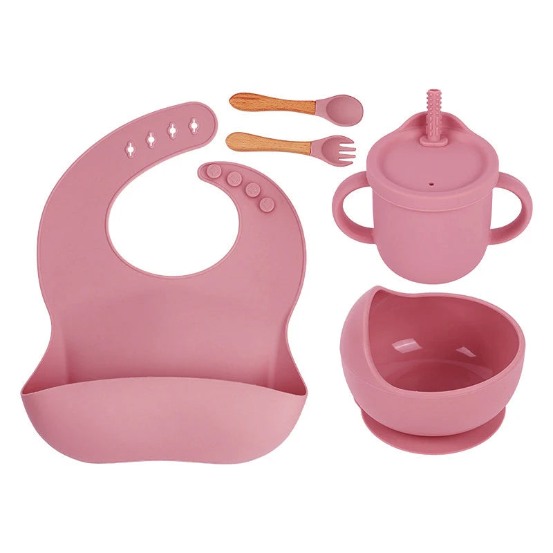 5-Piece Silicone Baby Feeding Set