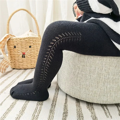 Knitted Ribbed Tights For Girls