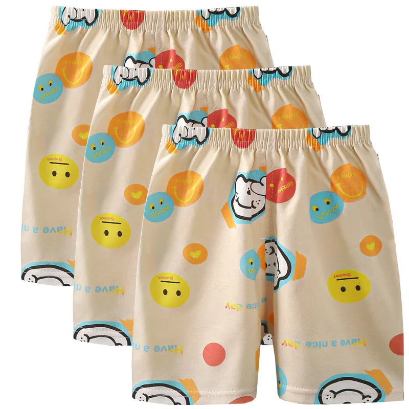 3-Piece Cotton Casual Summer Shorts