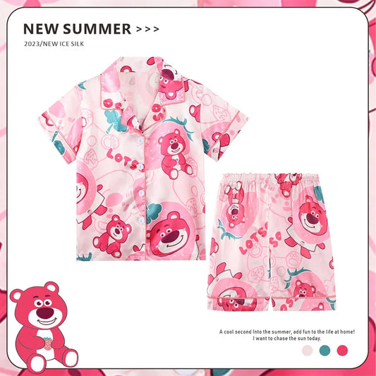 Ice Silk Cartoon Pajama Set