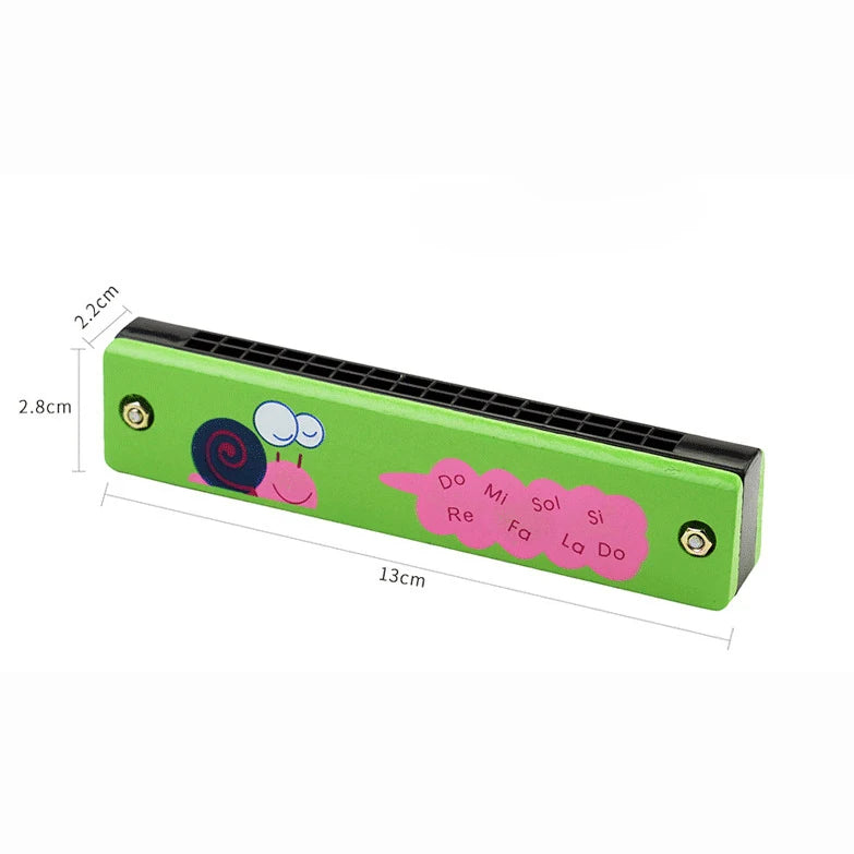 Children's Wooden Harmonica Musical Instrument