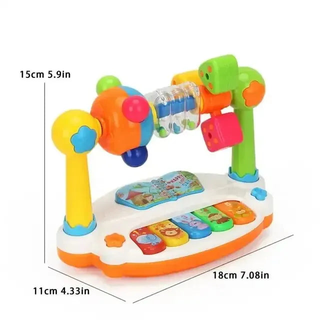 Baby Piano Rotating Music Keyboard Light Sound