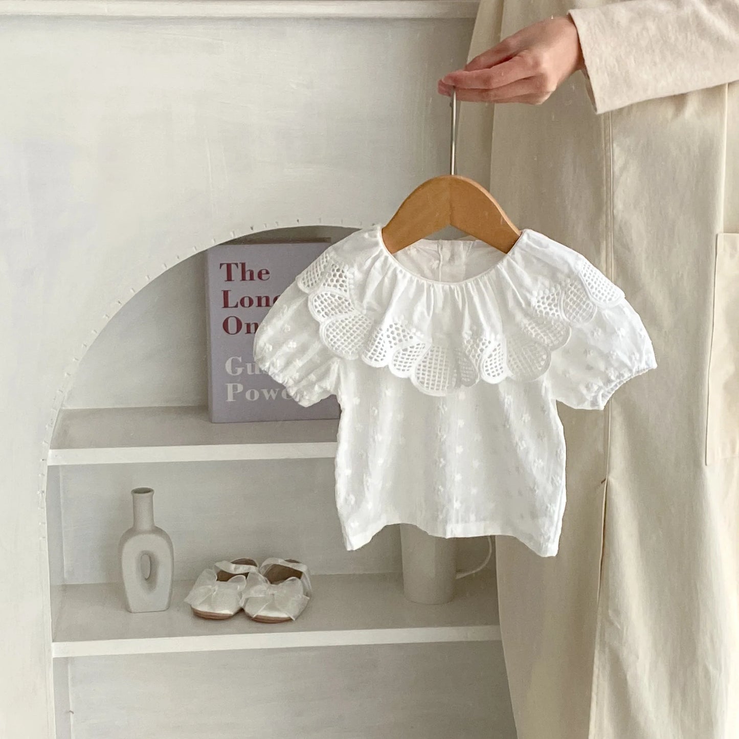 Flower Bubble Short Sleeve Blouse