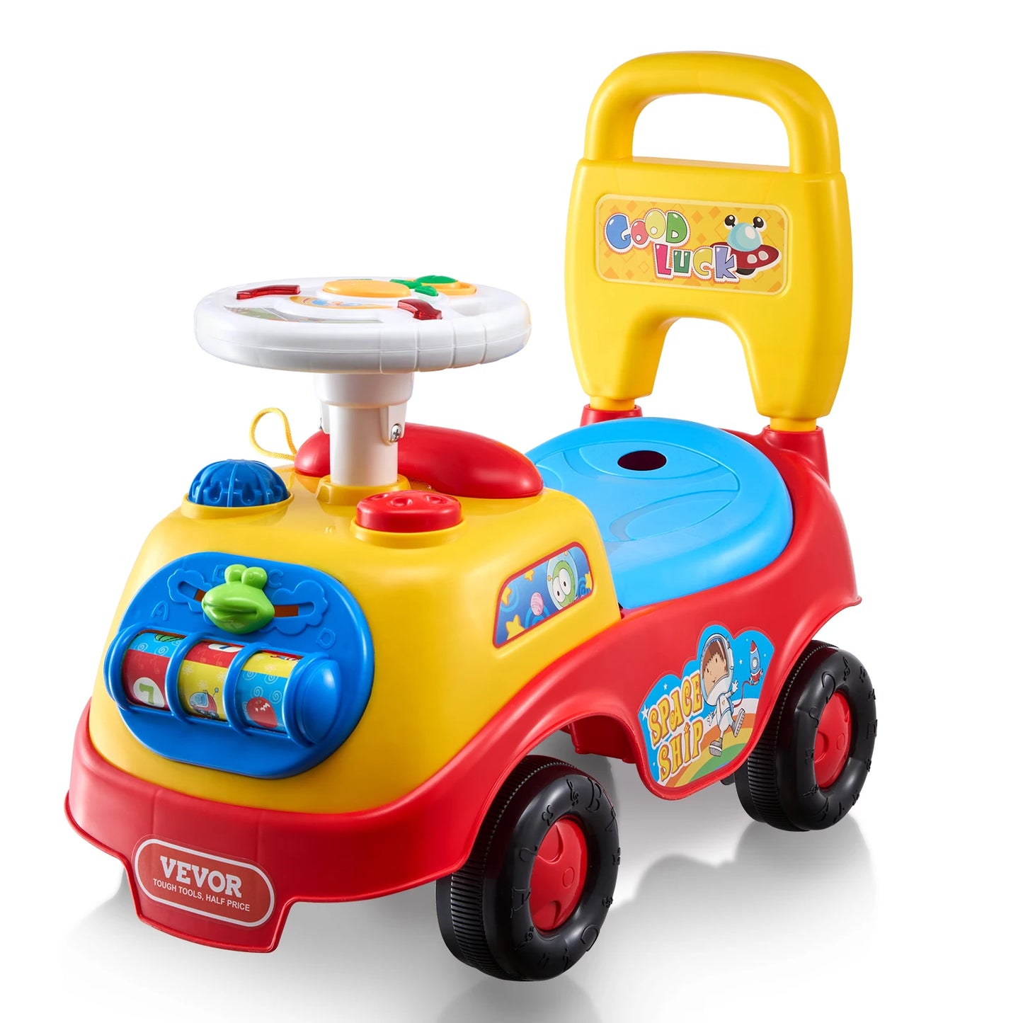 Ride-On Push Car with Musical Steering Wheel