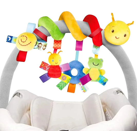 Spiral Baby Hanging Toy – Crib, Stroller & Car Seat Mobile with Soft Rattles