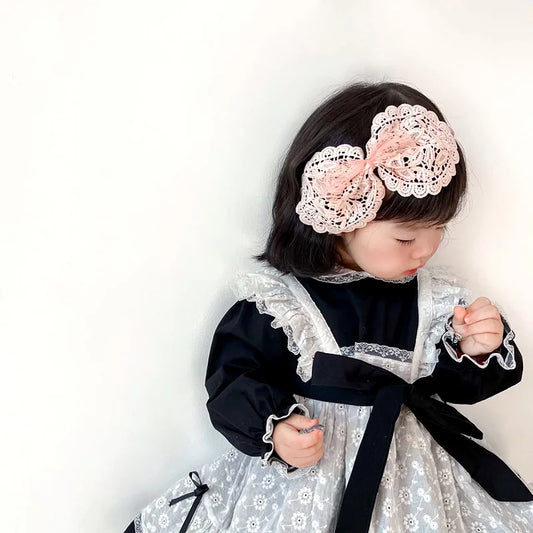 1-Piece French Vintage Lace Tie Bow Headband