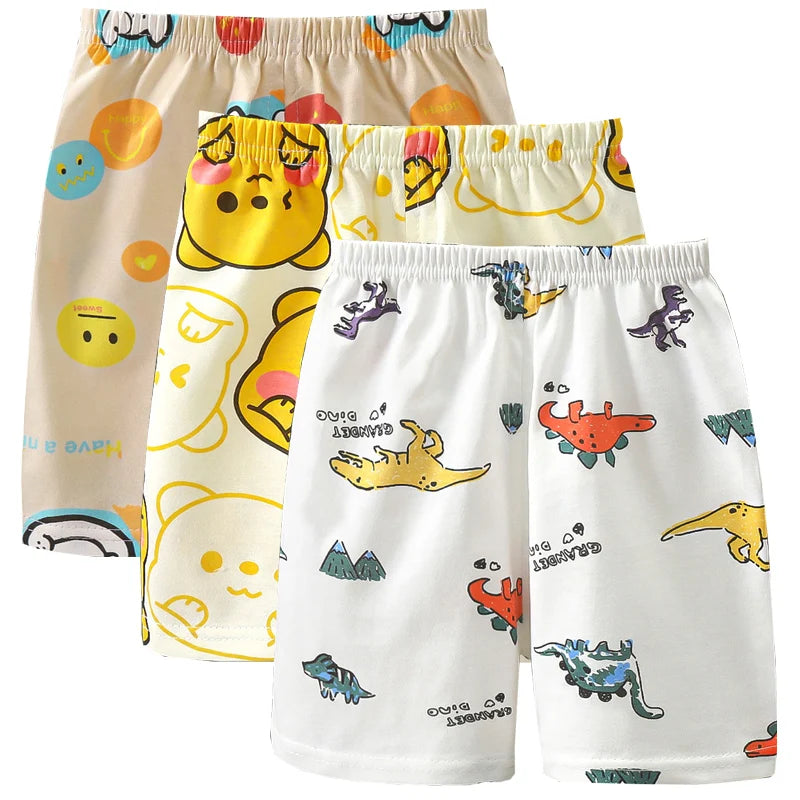 3-Piece Cotton Casual Summer Shorts