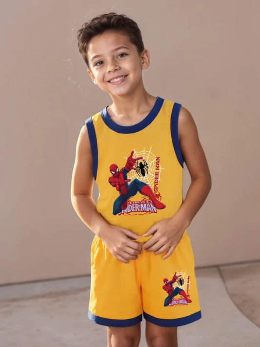 2-Piece Spiderman Quick Drying Breathable Basketball Set